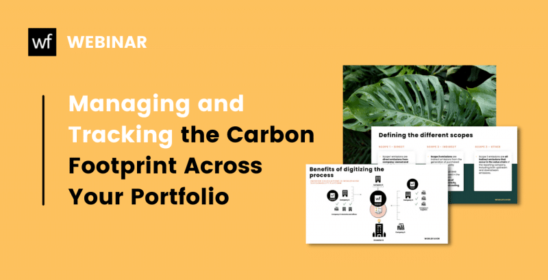 managung and tracking the carbon footprint across portfolio